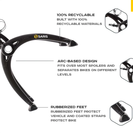    	
Rack Saris para cajuela BONES 3 Bikes