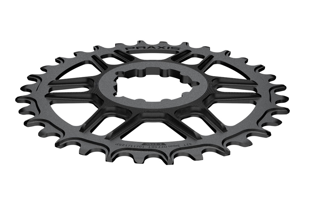 MONOPLATO PRAXIS DM1X | MTB | MONTAJE DIRECTO | "SRAM 3T" | 0MM OFFSET | NEGRO 