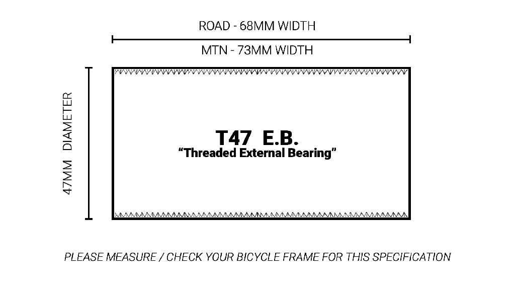 TAZA DE CENTRO PRAXIS M30-THRU - T47 E.B. 68/73MM (RUTA/MTB)