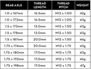 WOLFTOOTH EJE TRASERO 12 X 180 X 1.75 mm