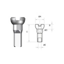 NIPLE SAPIM ALUMINIO 15G(1.8MM) POLYAX