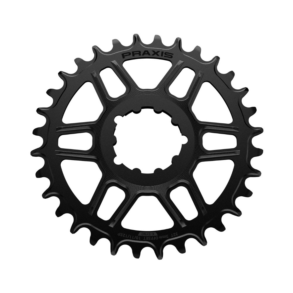 MONOPLATO PRAXIS DM1X | MTB | MONTAJE DIRECTO | "SRAM 3T" | 3MM OFFSET | NEGRO 