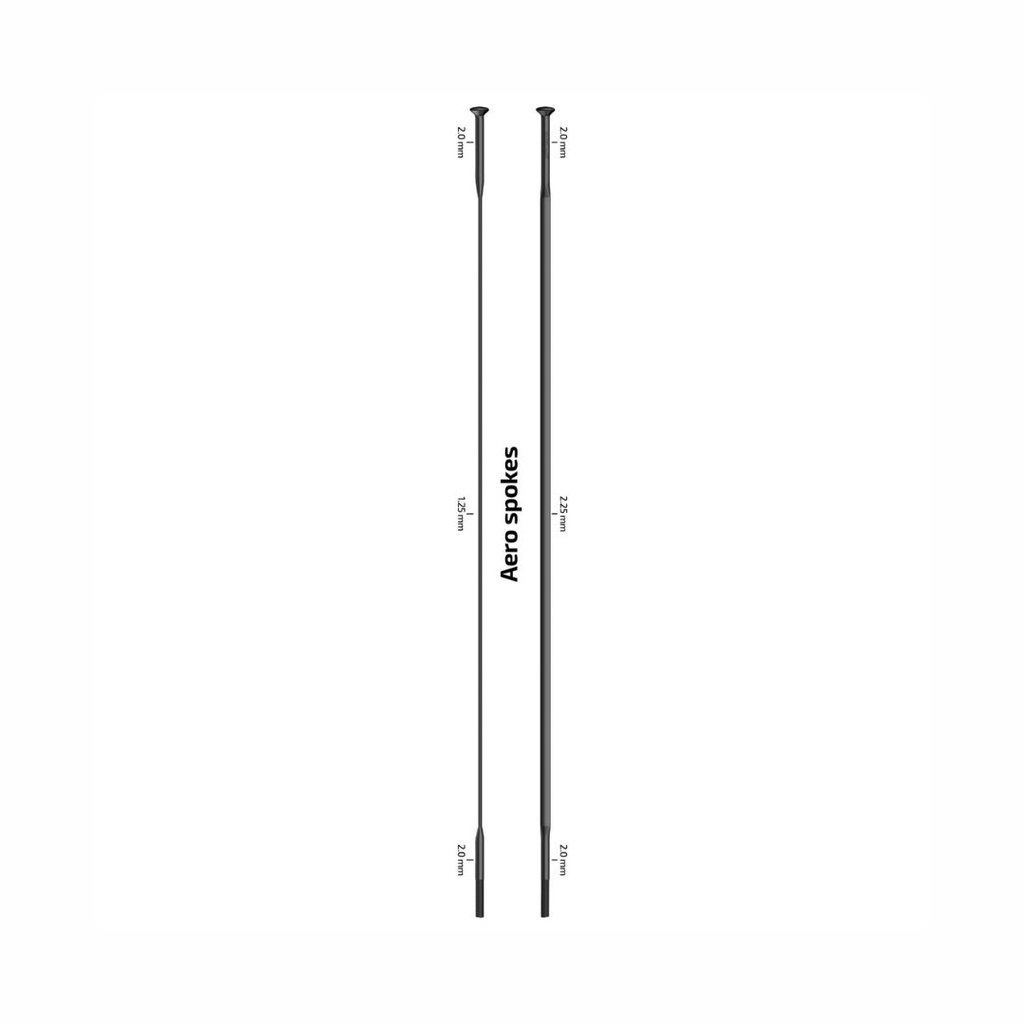 RAYO SAPIM CX-SPRINT "Straight Pull" NEGRO (PRECORTADOS DE FABRICA)