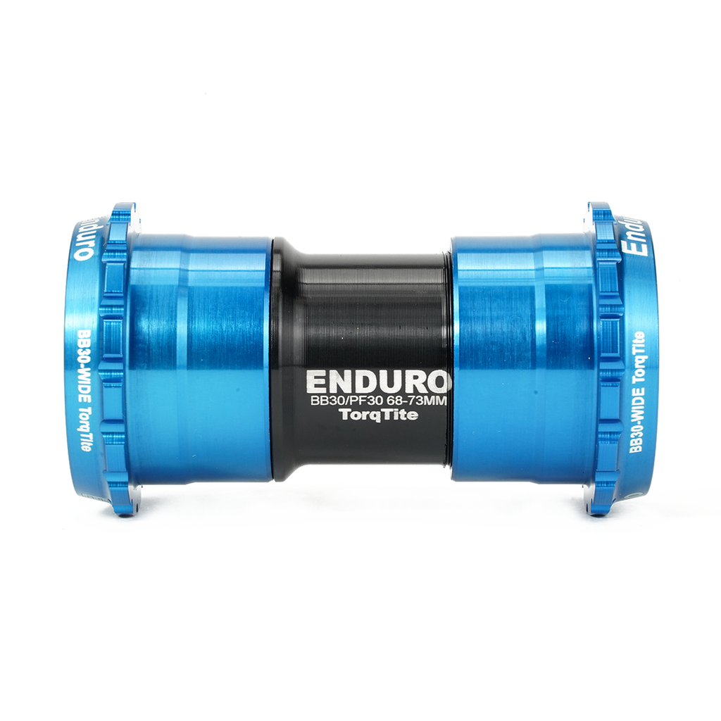 BKS-0157 - Torqtite, stainless steel, Angular Contact, Bearing Bottom Bracket for BB30 Framesets and 30mm Cranksets (spindle length 104mm or longer) - Blue