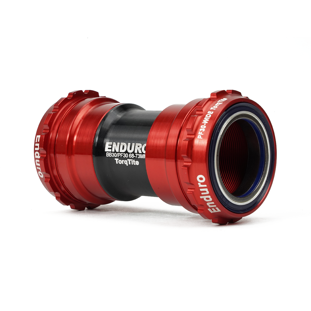 BKC-0648 - Torqtite, Ceramic, XD15 Corsa, 45 degree Angular Contact, Bearing Bottom Bracket for PF30 Framesets to 30mm Cranksets (over 104mm wide) - Red