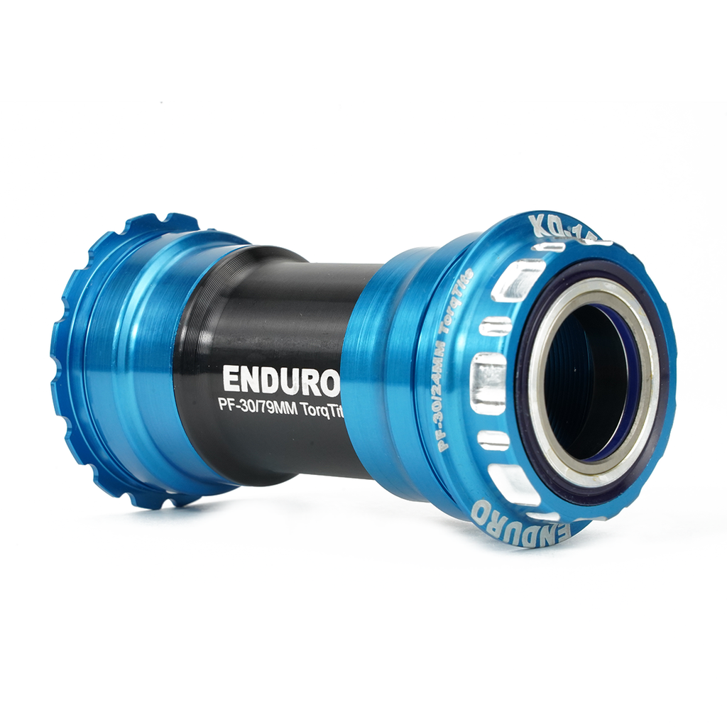 BKC-0674 - Torqtite, Ceramic, XD15 Corsa, 45 degree Angular Contact, Bearing Bottom Bracket for BBRight Framesets to Shimano 24mm Cranksets - Blue