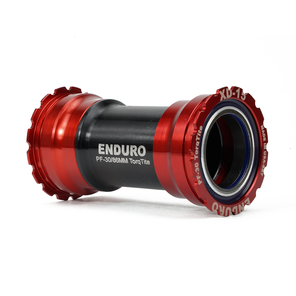 BKC-0690 - Torqtite, Ceramic, XD15 Corsa, 45 degree Angular Contact, Bearing Bottom Bracket for BB386 Framesets and Cranksets - Red