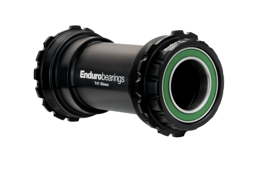 BKC-0750 - T47-Asymmetrical, Thread-In, XD15 Ceramic-Hybrid, Angular-Contact Bearing Bottom Bracket for Shimano-type (24mm) spindles.