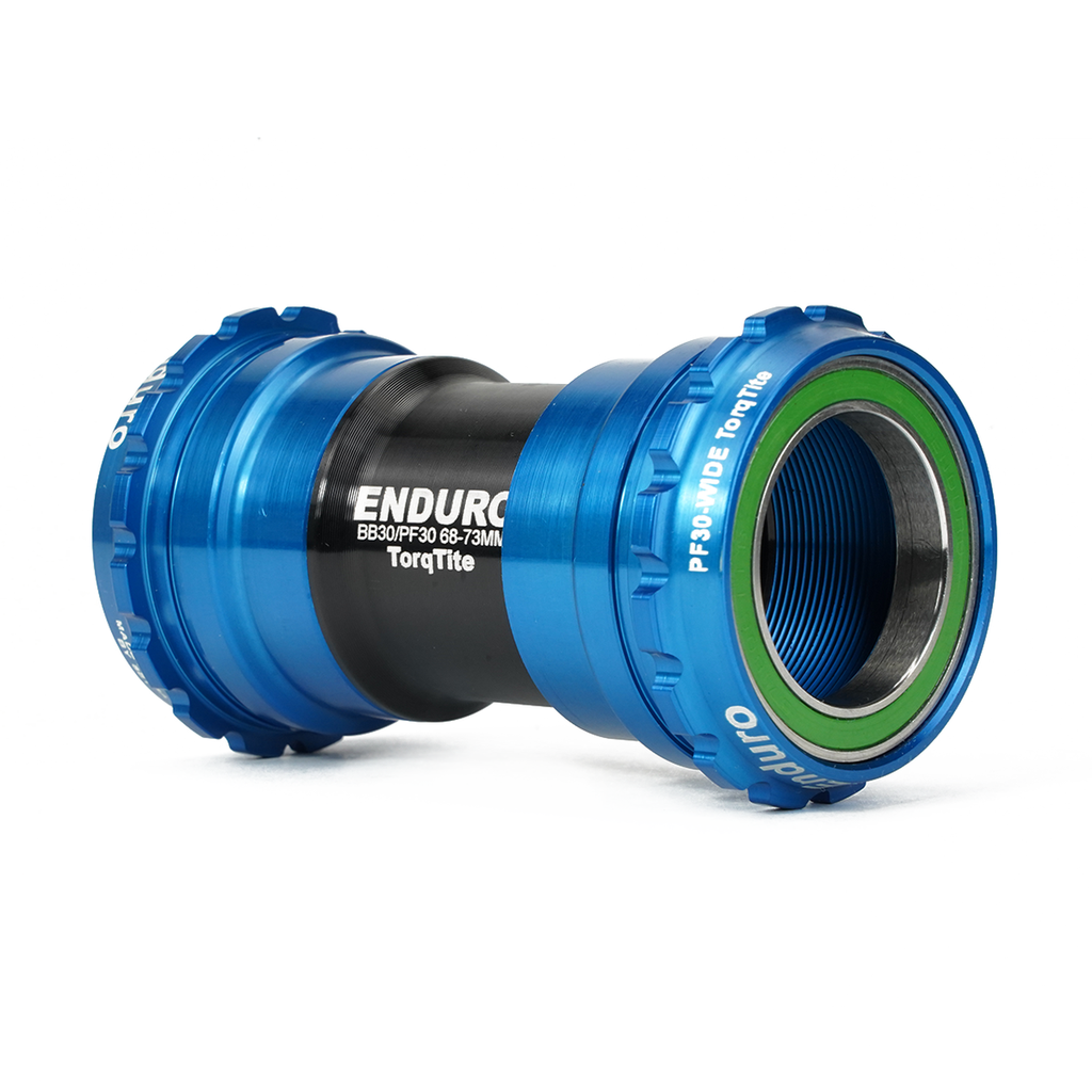 BKS-0117 - Torqtite, stainless steel, Angular Contact, Bearing Bottom Bracket for PF30 Framesets and 30mm Cranksets (104mm or longer) - Blue
