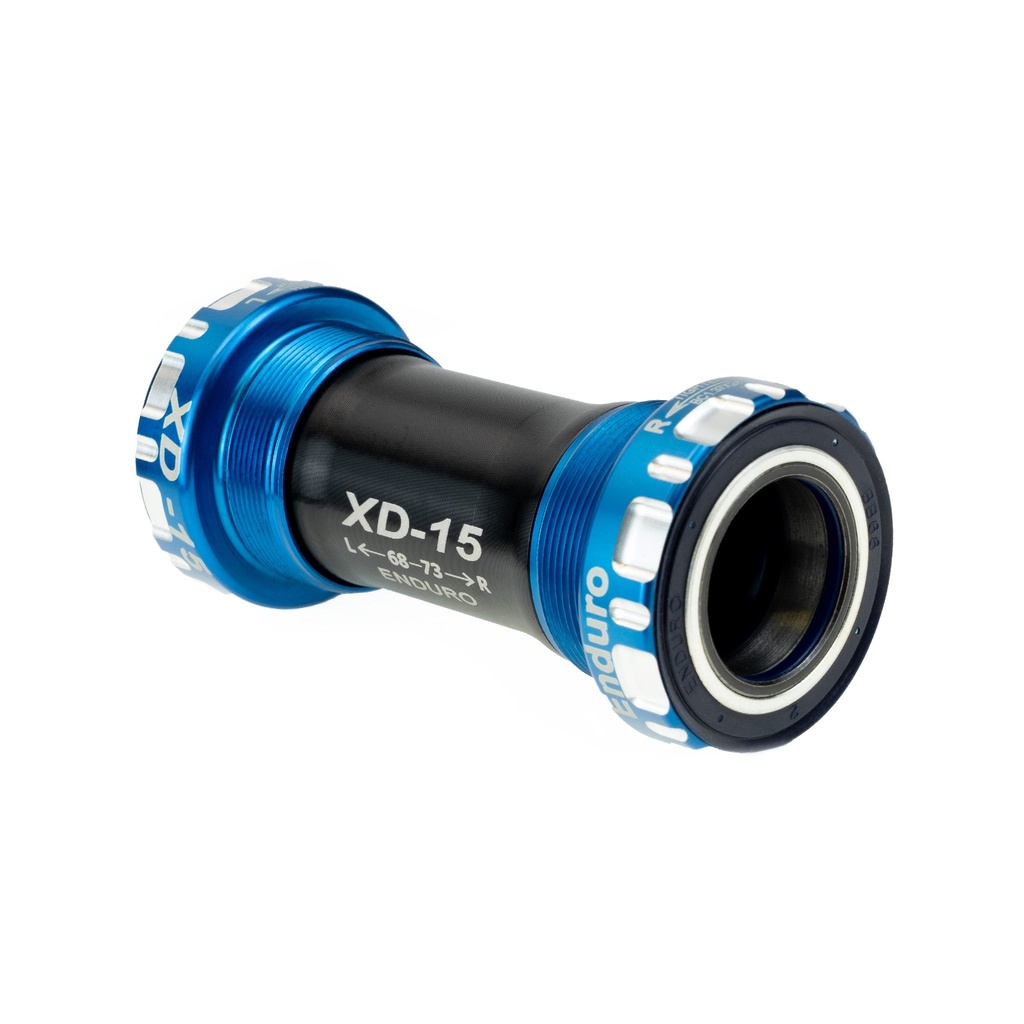 BKC-0625 - BSA Thread-In, Ceramic, XD15 Corsa, 45 degree Angular Contact, Bearing Bottom Bracket for 68mm BSA Threaded Framesets for Shimano 24mm Cranksets- Blue