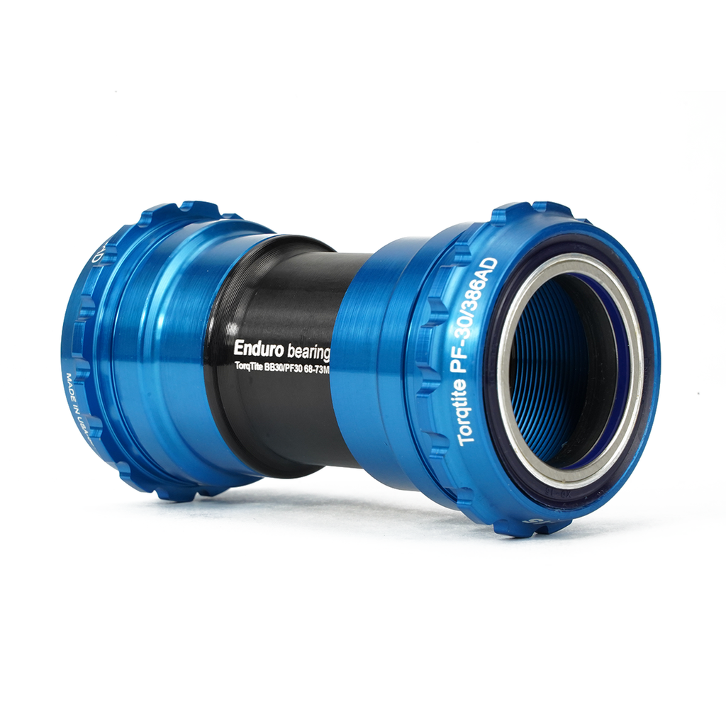 BKC-0647 - Torqtite, Ceramic, XD15 Corsa, 45 degree Angular Contact, Bearing Bottom Bracket for PF30 Framesets to 30mm Cranksets (over 104mm wide) - Blue