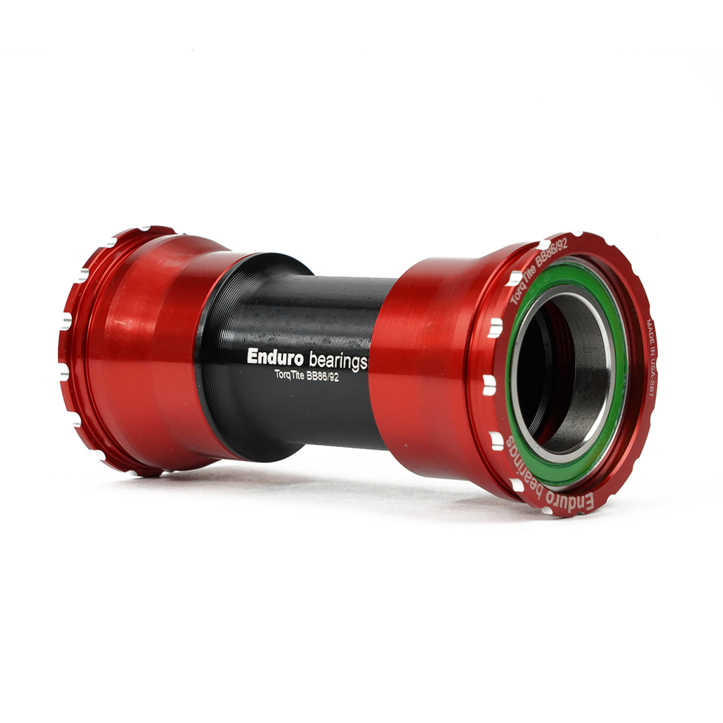 BKC-0860 - Torqtite, Ceramic-Hybrid, XD15, Angular Contact, Bearing Bottom Bracket for BB86/92 Framesets and Shimano 24mm Cranksets - Red