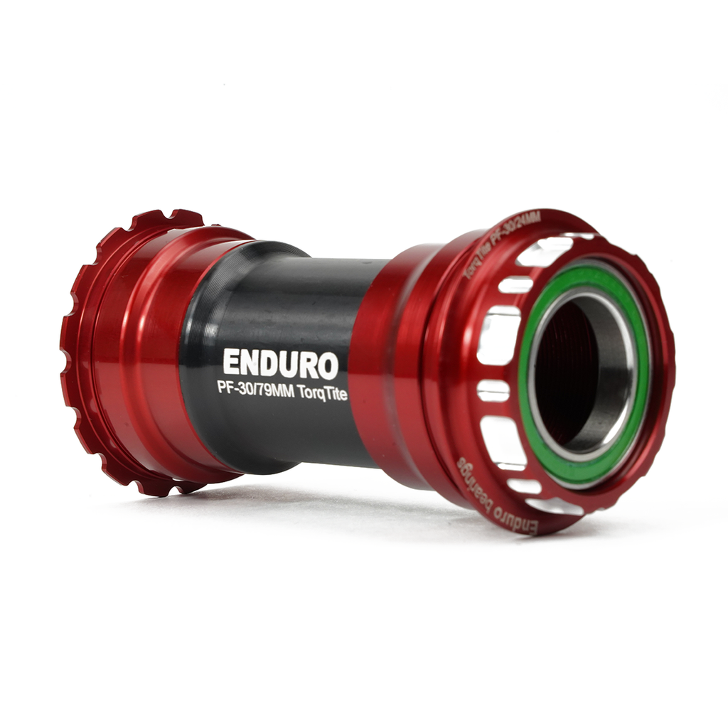 BKC-0875 - Torqtite, Ceramic-Hybrid, XD15, Angular Contact, Bearing Bottom Bracket for BBRight Framesets and Shimano 24mm Cranksets - Red