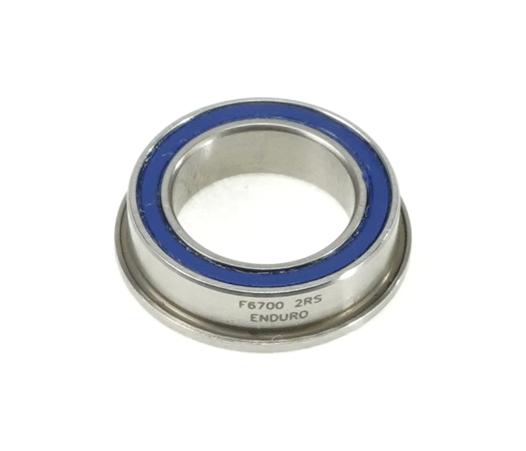 F6700 2RS - ABEC-3, Flanged, Radial Bearing (C3 Clearance) - 10mm x 15/16mm x 4mm