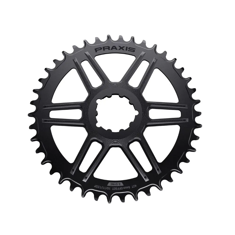 MONOPLATO PRAXIS DM1X | GRAVEL/RUTA | MONTAJE DIRECTO "SRAM 3T" | NEGRO N/W(10/11/12V)