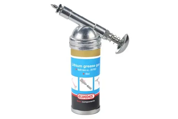 GREASE GUN 80ml, INCLUDING GREASE TYPE LABELS (GREASE NOT INCLUDED) 