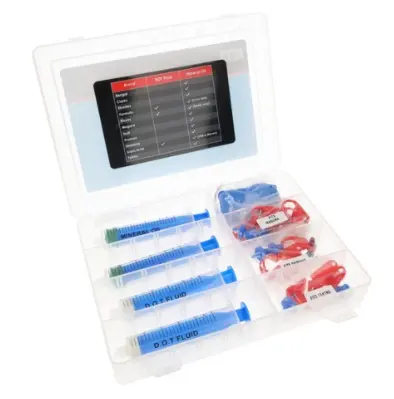 KIT BÁSICO DE PURGADO PARA LÍQUIDO MINERAL Y DOT INCLUYE TODOS LOS ADAPTADORES PARA SHIMANO, MAGURA, SRAM Y TEKTRO (REEMPLAZA A 2012095)