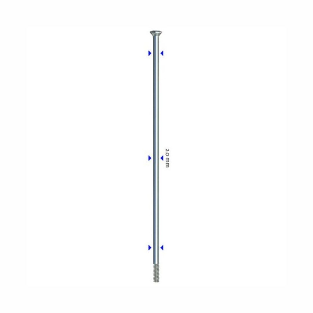 RAYO SAPIM LEADER "Straight Pull" PLATA 310MM SIN ROSCA