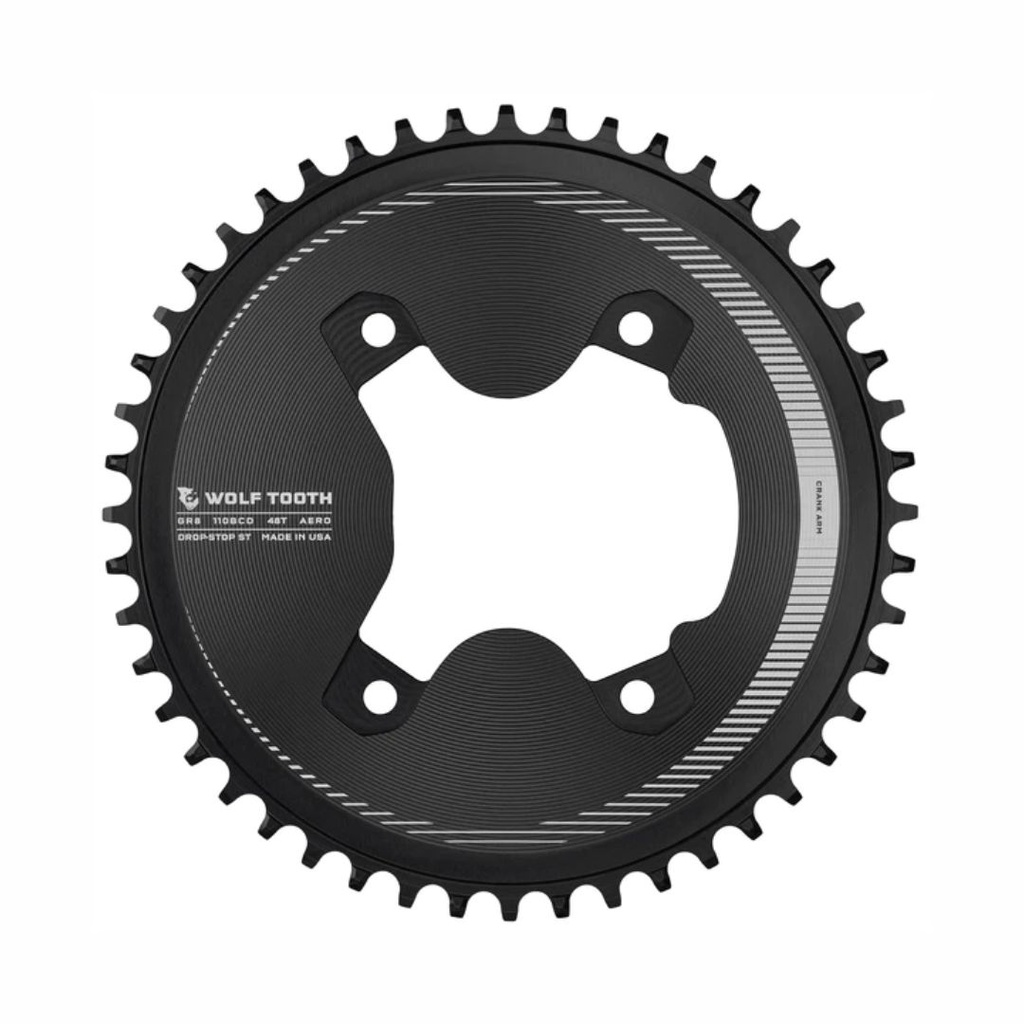 WOLFTOOTH MONOPLATO AERO BCD110X48T NEGRO SHIMANO GRX 12V