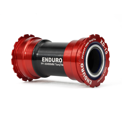 [EB-BKC-0695] BKC-0695 - Torqtite, Ceramic, XD15 Corsa, 45 degree Angular Contact, Bearing Bottom Bracket for BB386 Framesets to Shimano 24mm Cranksets - Red