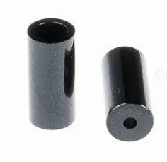 [EV-ELV2021080] 50 FERULAS "END CAPS" Ø3.65mm DIAMETRO INTERIOR (Ø5.5mm DIAMETRO EXTERIOR) x12mm ALUMINIO NEGRO