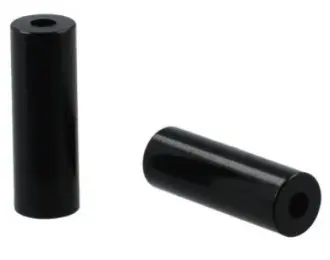 [EV-ELV2024015] 50 END CAPS Ø3.65mm/Ø4.05mm x 12mm ALUMINIO NEGRO