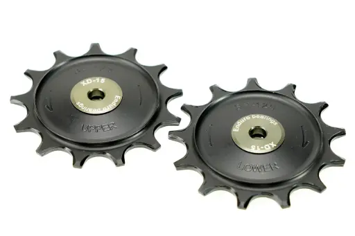 [EB-BKCJ-0361] BKCJ-0361 - POLEAS DE CAMBIO DE 13 DIENTES, BALERO HÍBRIDO CERÁMICO XD15, DELRIN MECANIZADO PARA DESVIADORES MECÁNICOS SHIMANO XTR, XT Y GRX 1X DE 12 VELOCIDADES (ORIFICIO PARA TORNILLO DE 5 MM) - NEGRO