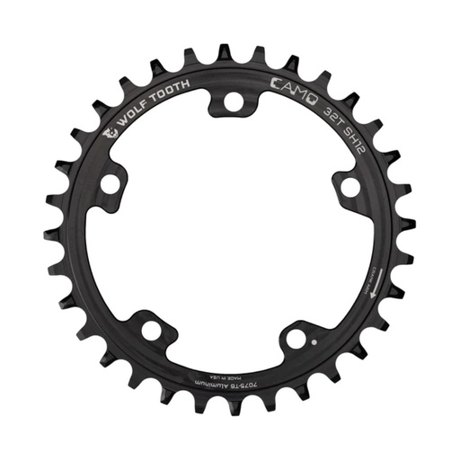 [WT-CAMO-AL34-SH12] CAMO Aluminum Round Chainring Drop-Stop ST / 34T