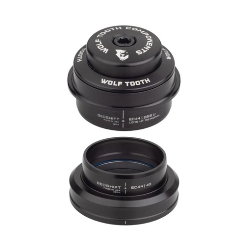 [WT-ECEC44L-G2-L-BLK-B] WOLFTOOTH 2 Degree GeoShift Performance Angle Headset EC44/28.6 Upper, EC44/40 Lower / Long 115 - 140 mm 