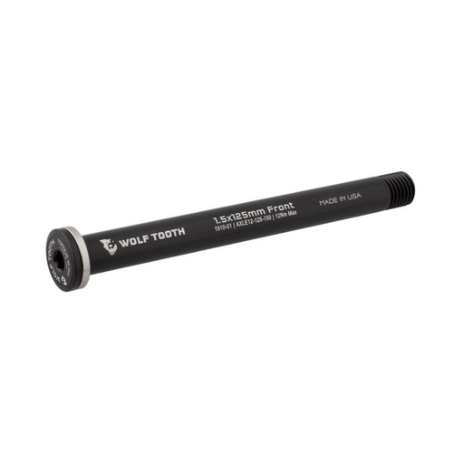 [WT-F-AXLE12-125-150-BLK] WOLFTOOTH EJE PASANTE RUTA/GRAVEL 12X100MM (ROSCA 1.5 x L-125mm) NEGRO