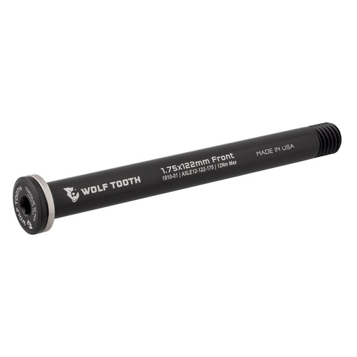 [WT-F-AXLE12-122-175-BLK] WOLFTOOTH EJE PASANTE RUTA/GRAVEL 12X122MM (ROSCA 1.75 x L-122mm) NEGRO 