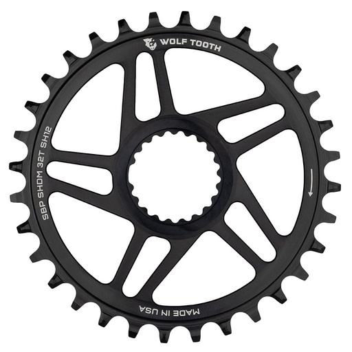 [WT-SHDM34-BST-SH12] WOLFTOOTH MONOPLATO SHIMANO DIRECT MOUNT 34T 12V BOOST NEGRO