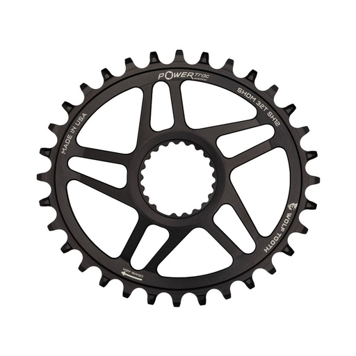 [WT-OVAL-SHDM34-SH12] WOLFTOOTH MONOPLATO SHIMANO DIRECT MOUNT 34T OVAL 12V BOOST NEGRO