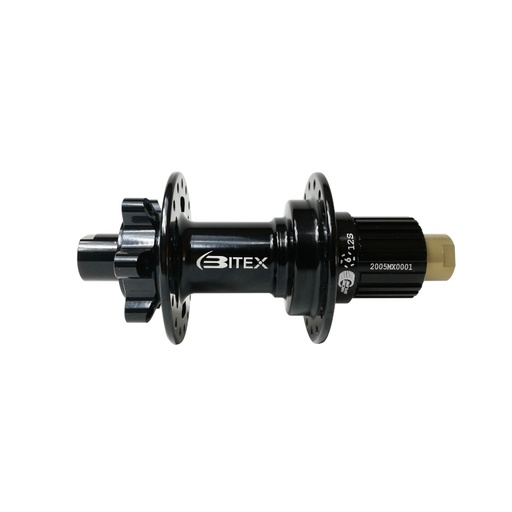 [BX-MTR12N14228/E-SMS/T] MAZA TRASERA BITEX MTR-12DISC MICROSPLINE 12X142 MM NEGRA 28H (EZO) (SIN ROSCA)