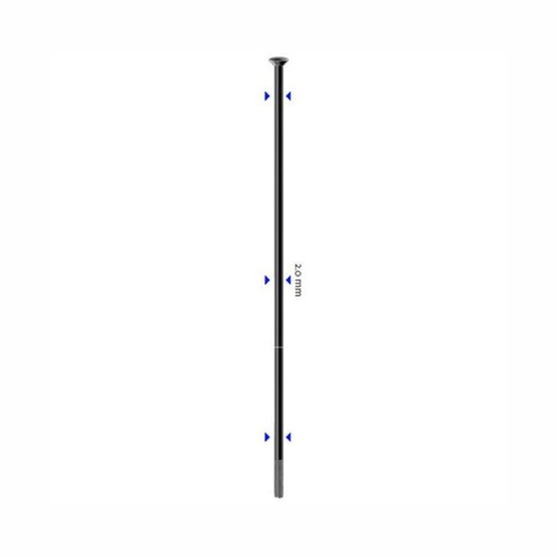 [SP-LEADER-NT-SP-310-BLK] RAYO SAPIM LEADER "Straight Pull" NEGRO 310MM SIN ROSCA