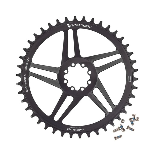 [WT-SDM8-42] MONOPLATO WOLFTOOTH PARA SRAM (MONTURA 8T) 42T NEGRO