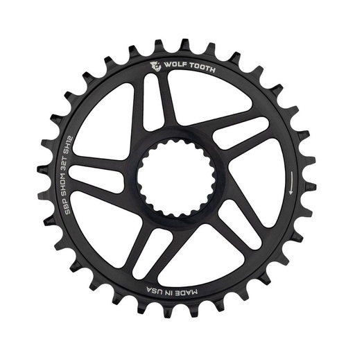 [WT-SHDM36-BST-SH12] WOLFTOOTH MONOPLATO SHIMANO DIRECT MOUNT 36T 12V BOOST NEGRO
