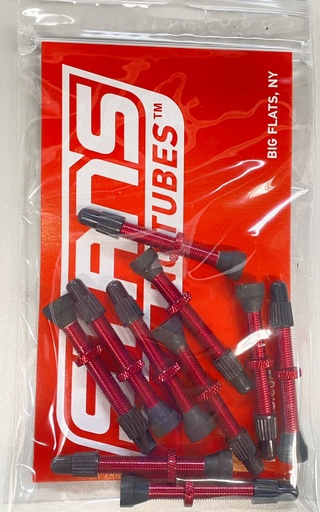 [SN-AS0216] VALVULA STAN´S PRESTA 55MM, ROJA (KIT DE 10 PZAS)