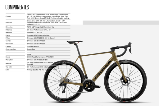   	
Bicicleta de Carretera ORBEA Orca M35i 2025+Shimano Crank+OC HB+OQUO 45Wheels+Carbon Seatpost