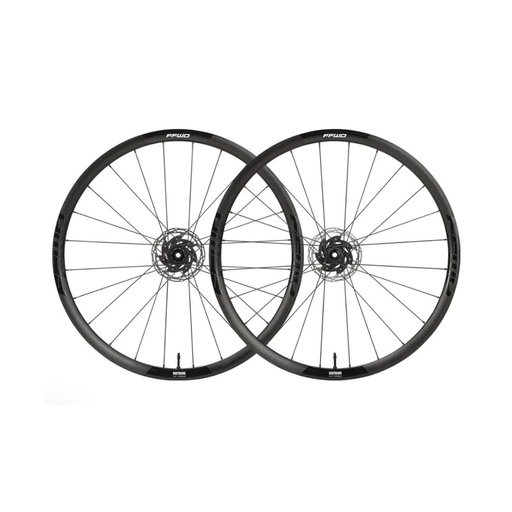 [FF-ASOUTRIDEDT350SH] JUEGO DE RUEDAS FFWD OUTRIDE RUTA/GRAVEL ALU DT350 12x100mm & 12x142mm (HG) NEGRO MATTE