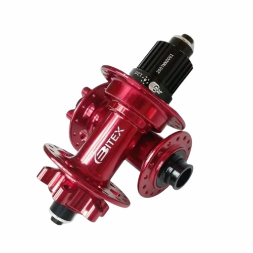 [BX-BX211PR28/E-MS/T] PAR DE MAZAS BITEX BX211 BOOST 15X110MM/12X148MM BODY MICROSPLINE ROJAS 28H (EZO) (SIN ROSCA)