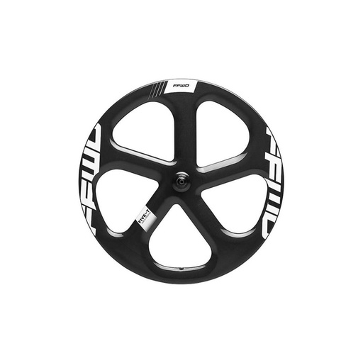 [FF-AF5SFCTSKFWHT] RUEDA DELANTERA FFWD FIVE-T PISTA TUBULAR NEGRO (CALCAS BLANCAS)