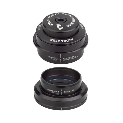 [WT-ECEC49L-G2-S-BLK-B] WOLFTOOTH 2 Degree GeoShift Performance Angle Headset EC44/28.6 Upper, EC49/40 Lower / Short 90 - 114 mm