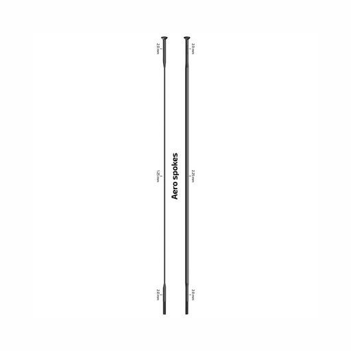 [SP-CXSPRINT-LBNT-SP-310MED-BLK] RAYO SAPIM CX-SPRINT "Straight Pull" NEGRO (A MEDIDA PERSONALIZADA DESDE 270 A 304MM)