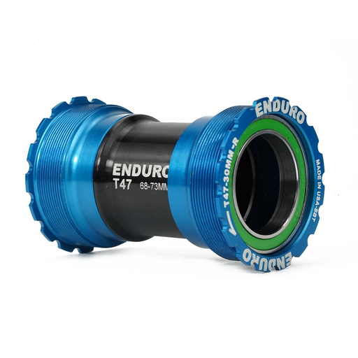 [EB-BKS-0202] BKS-0202 - T47-Internal, Threaded, stainless steel, Angular Contact Bearing Bottom Bracket for T47 Framesets and 30mm Cranksets (under 90mm spindle length)- Blue